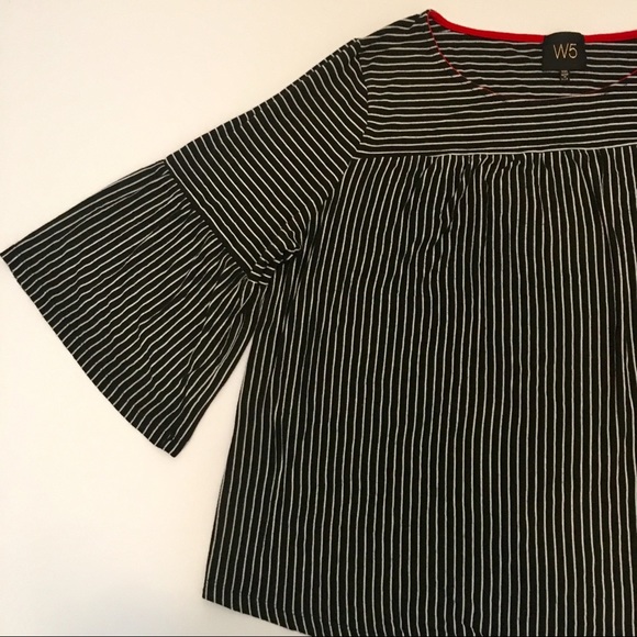 Anthropologie Tops - Anthropologie W5 Plus 2XL Stripe Bell Sleeves Top